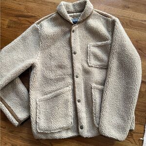 JCrew men’s  Cream Sherpa Jacket